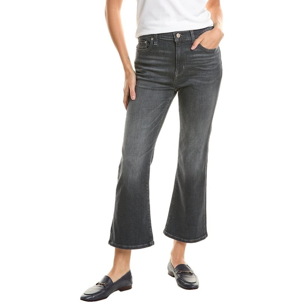 Current/Elliott The Boulevard Women's Size 26 Graphite Bootcut Crop Jeans NWT